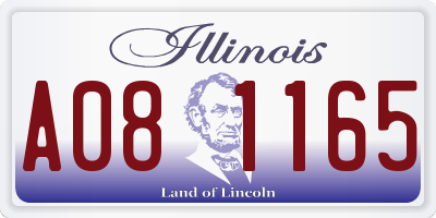 IL license plate A081165