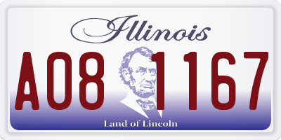 IL license plate A081167