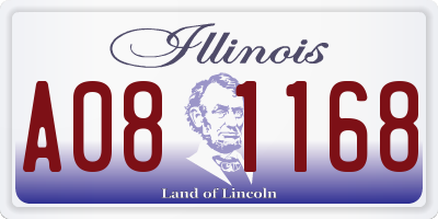 IL license plate A081168