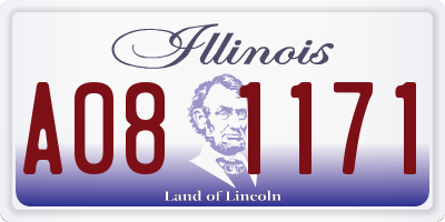 IL license plate A081171