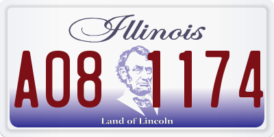 IL license plate A081174