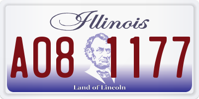 IL license plate A081177