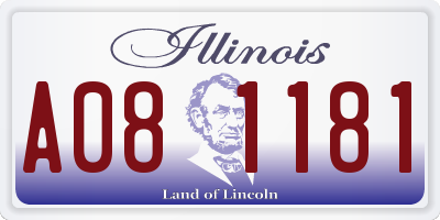 IL license plate A081181
