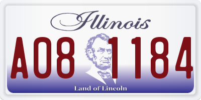IL license plate A081184
