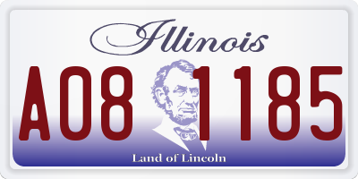 IL license plate A081185