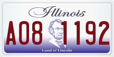 IL license plate A081192