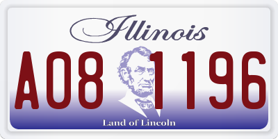 IL license plate A081196