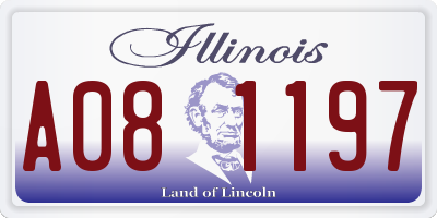 IL license plate A081197