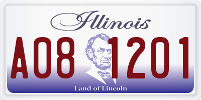 IL license plate A081201