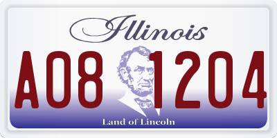 IL license plate A081204