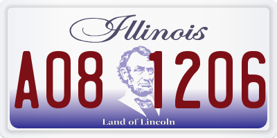 IL license plate A081206