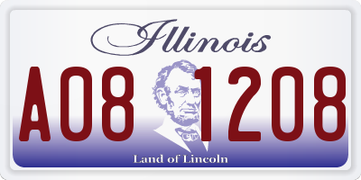 IL license plate A081208