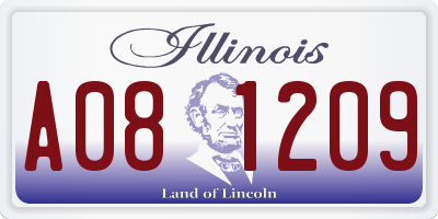 IL license plate A081209