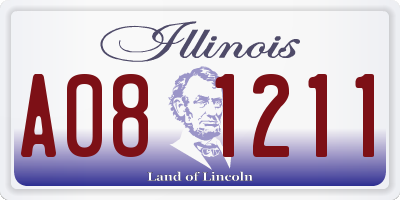 IL license plate A081211