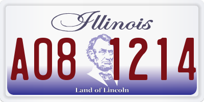 IL license plate A081214