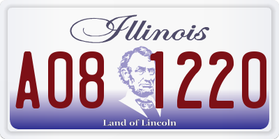 IL license plate A081220