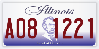IL license plate A081221
