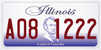 IL license plate A081222