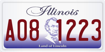 IL license plate A081223