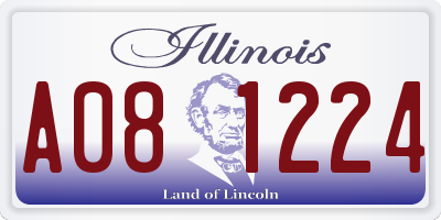 IL license plate A081224