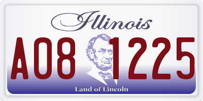 IL license plate A081225