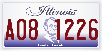 IL license plate A081226