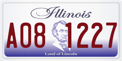 IL license plate A081227