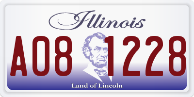 IL license plate A081228