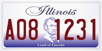 IL license plate A081231
