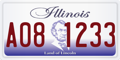 IL license plate A081233