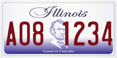 IL license plate A081234