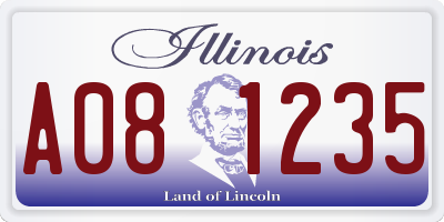 IL license plate A081235