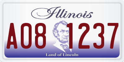 IL license plate A081237