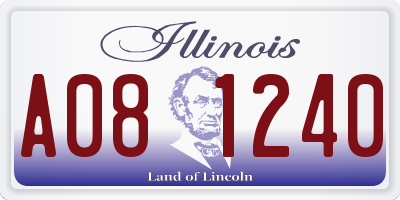 IL license plate A081240