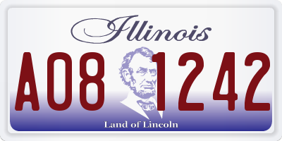 IL license plate A081242
