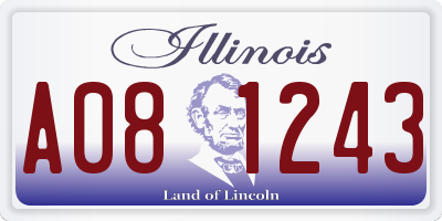 IL license plate A081243