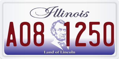 IL license plate A081250