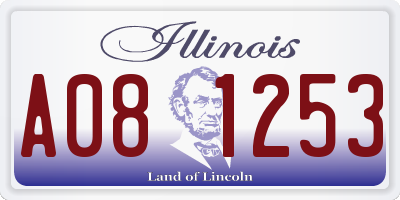 IL license plate A081253