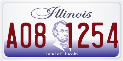 IL license plate A081254
