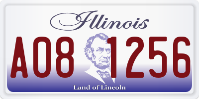 IL license plate A081256