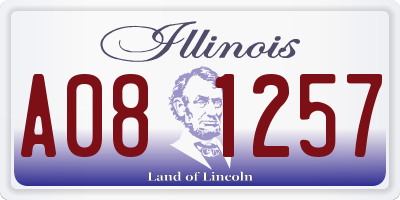 IL license plate A081257