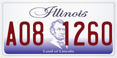 IL license plate A081260