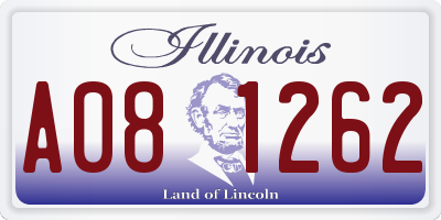 IL license plate A081262