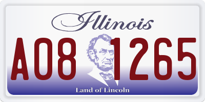 IL license plate A081265