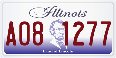 IL license plate A081277