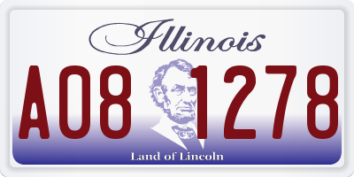IL license plate A081278
