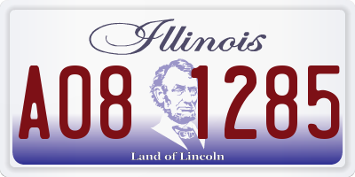 IL license plate A081285