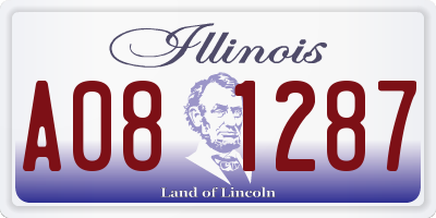 IL license plate A081287