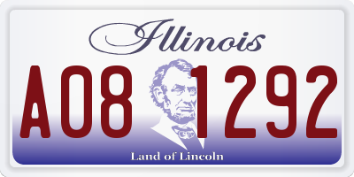 IL license plate A081292