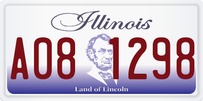 IL license plate A081298